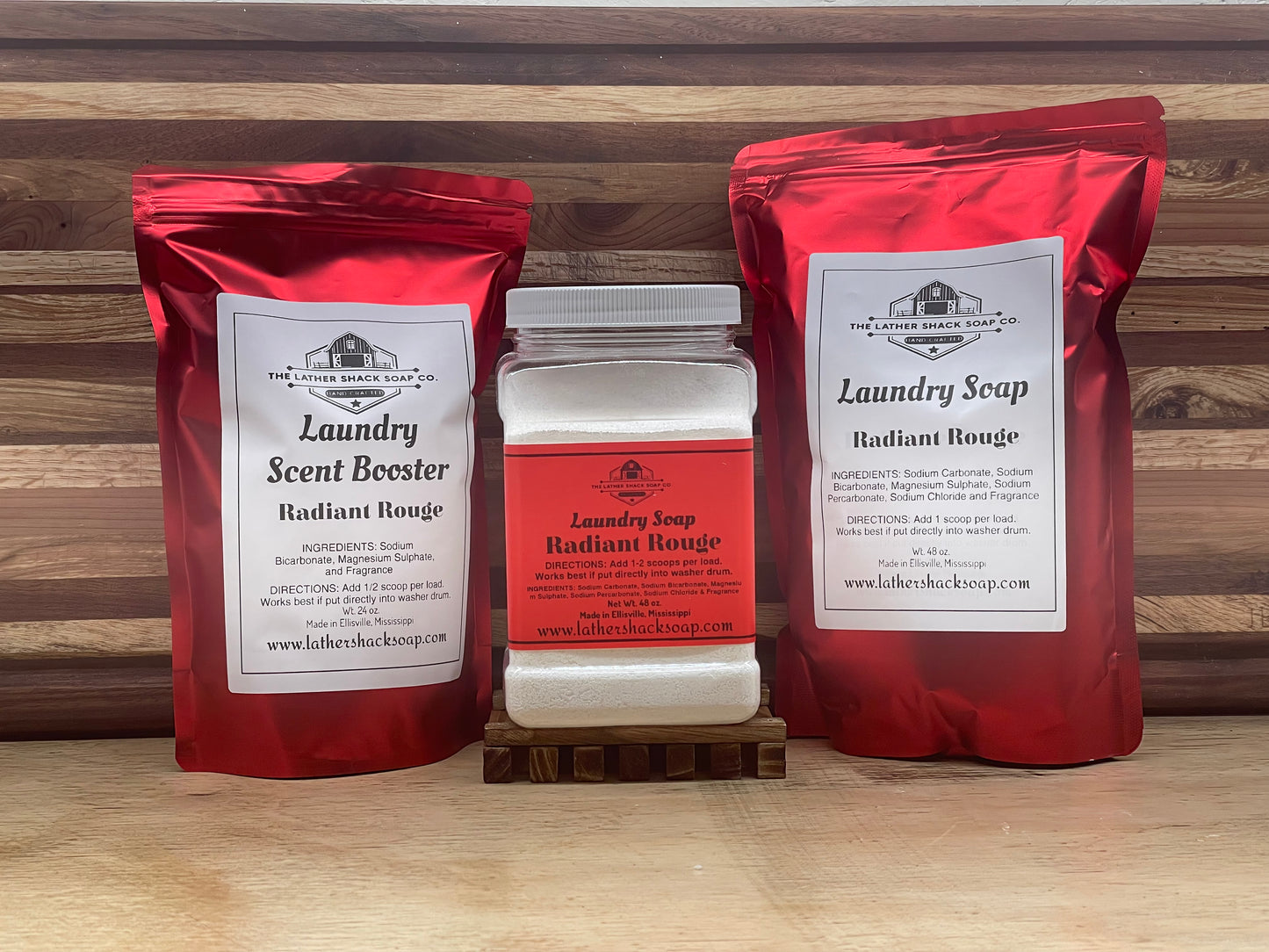 Radiant Rouge Laundry Soap Container