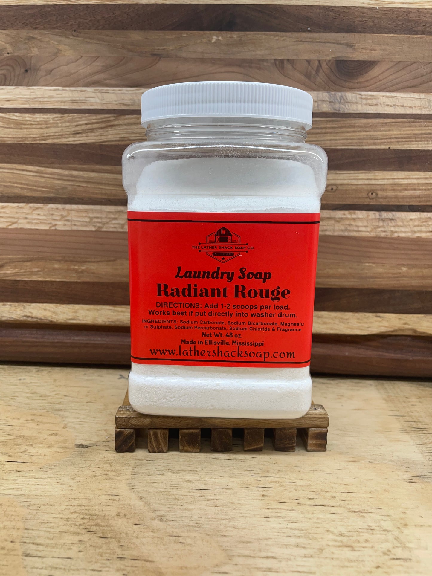 Radiant Rouge Laundry Soap Container