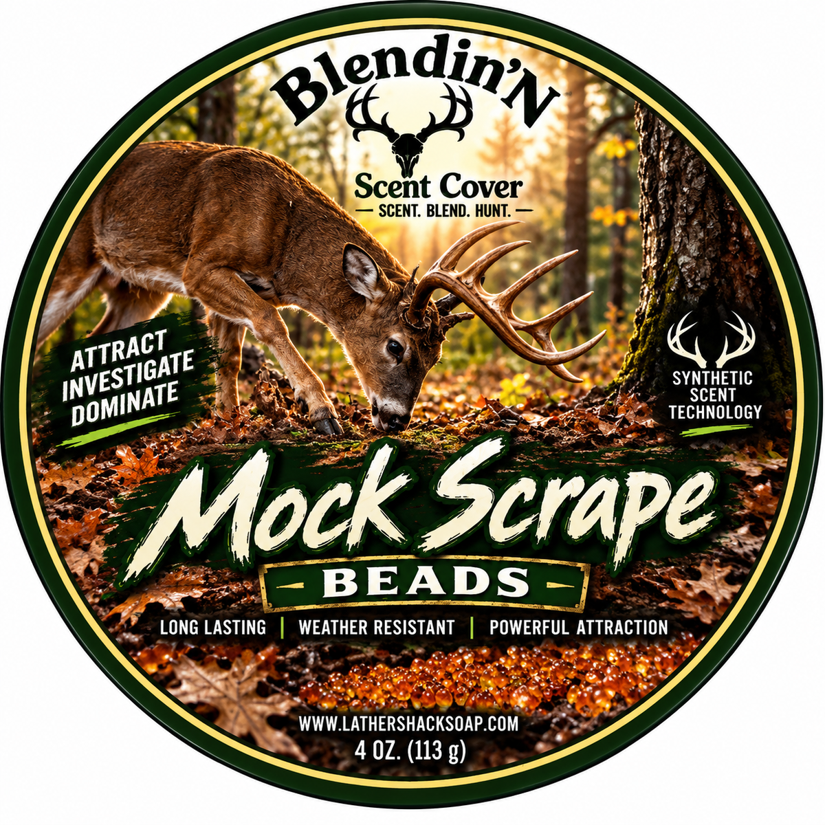 Mock Scrape Scent Beads – 4 oz