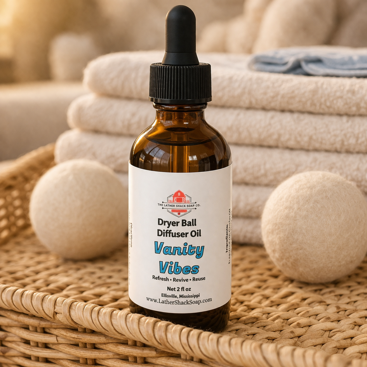 Dryer Ball Diffuser Oil – Long Lasting Laundry Scent Booster | No Residue Fabric Freshener | Wool Dryer Ball Fragrance Oil